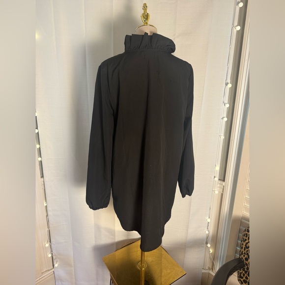 Mud Pie Black Ruffle Tunic Top size Large - Picture 4 of 6